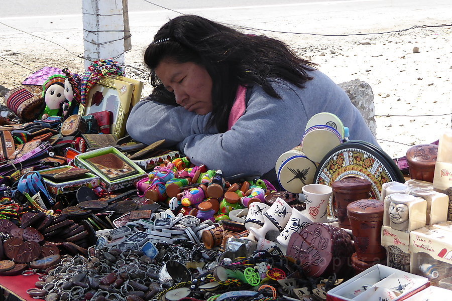 Souvenir Woman Takes Her Nap