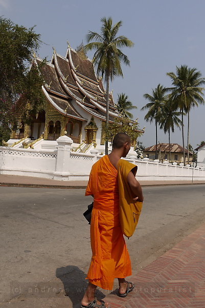monk in the street