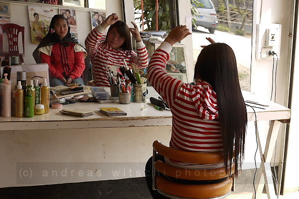 girl at the hairdresser